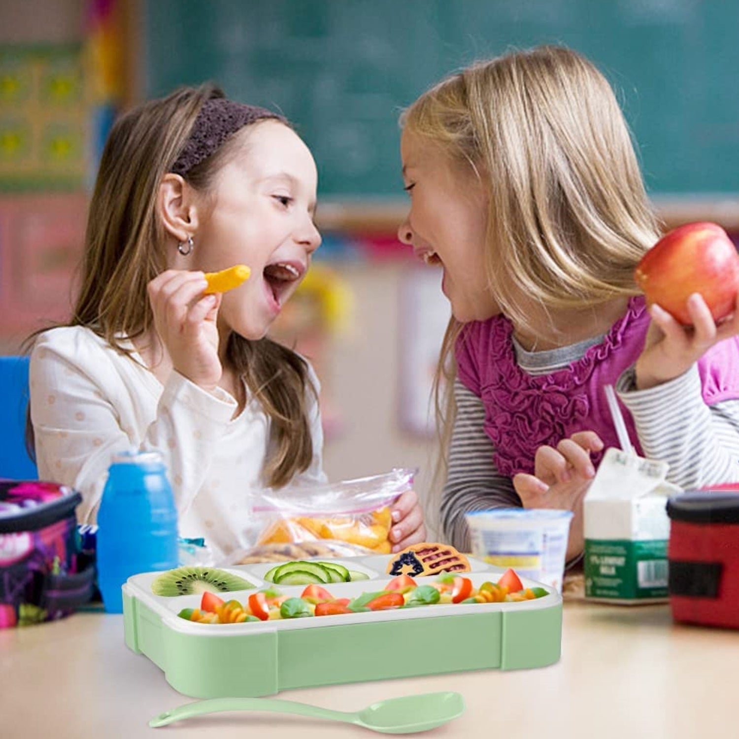 5212 Lunch Box 4 Compartment With Leak Proof Lunch Box For School & Office Use DeoDap 5212 Lunch Box 4 Compartment With Leak Proof Lunch Box For School & Office Use DeoDap